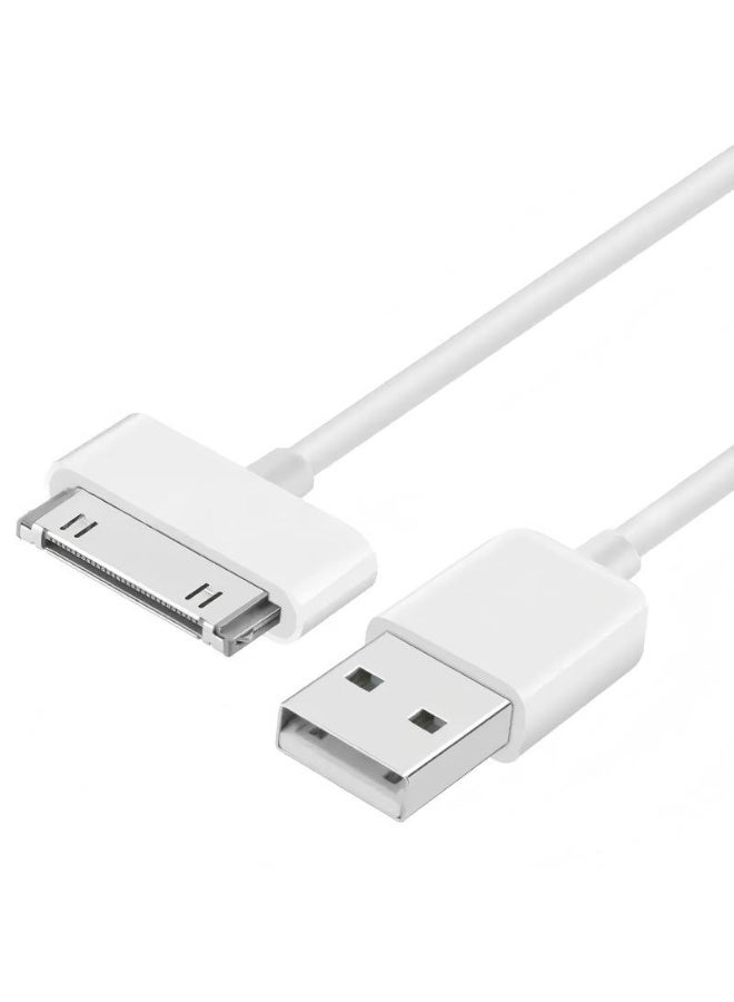 USB Charger Data Cable iPad 2 / 3 / iPhone 4 / 4S / 3G / 3Gs / iPod Nano Touch White - Image 2